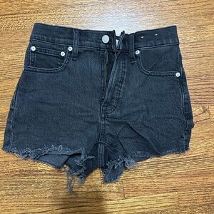Madewell black denim shorts